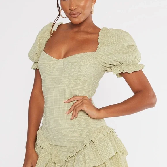 frill bodycon dress Balima bodycon frill hem dress